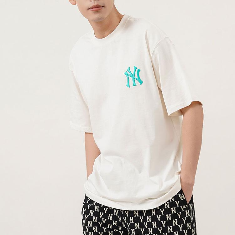 New MLB Drop Shoulder Sleeve T-Shirt Unisex Cream 3ATSE1223-50CRS