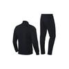 Li Ning Logo Print Solid Color Training Sports Straight Leg Suit Men Suits Black AWEQ017-2