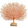 Coral Sculpture Table Top Ornament Decor Tabletop Figurine, Orange