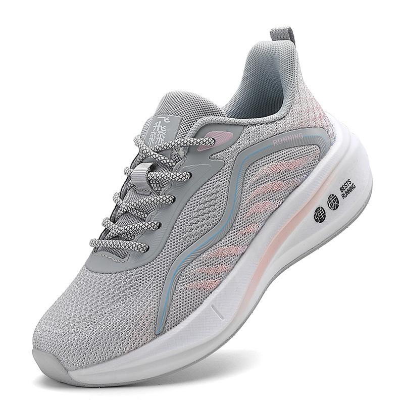 Women's shoes autumn sports shoes black soft-soled casual and lightweight mesh sports students shock-absorbing running shoes
