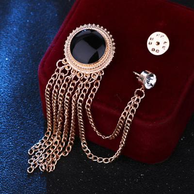 Odznak Odznak Šumivý řetěz Galvanické pokovování Okrasné Vintage Oblékání Stálobarevný pánský oblek Střapec Lapel