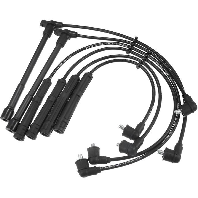 

Car Spark Plug Coil Wires Ignition Coil Harness Cable 7mm Fit for Nissan Frontier 1998-2000 Xterra 2000 3.3L No.224500W025/224404S125 - Pack of 6