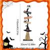 Halloween Witch Broom Wood Sign Room Decor Halloween Decorations For Indoor Outdoor Front Door Porch Lawn Garden Living Room