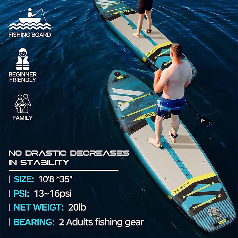 MSEASFREE Inflatable SUP Paddle & Fishing Board