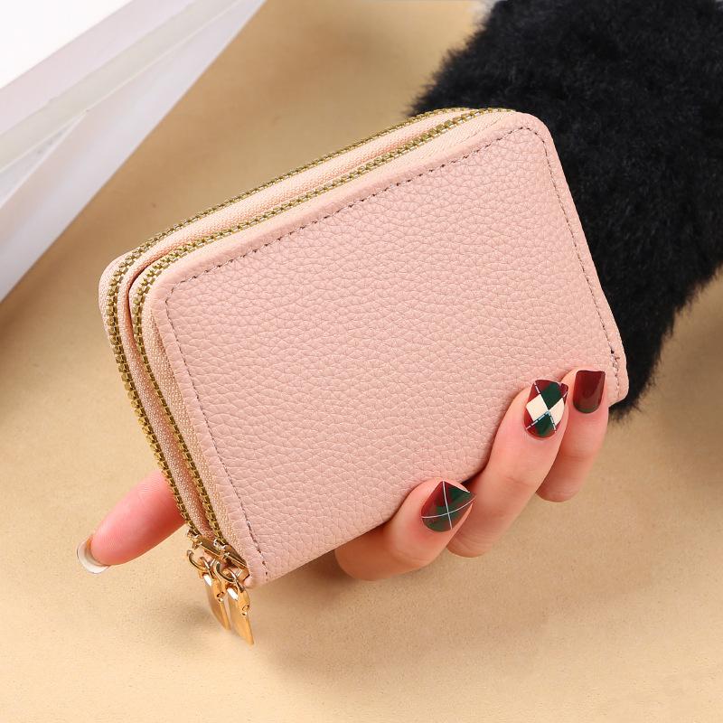 Multifunctional Card Bag Organ Card Bag Double Zipper Women's Wallet
