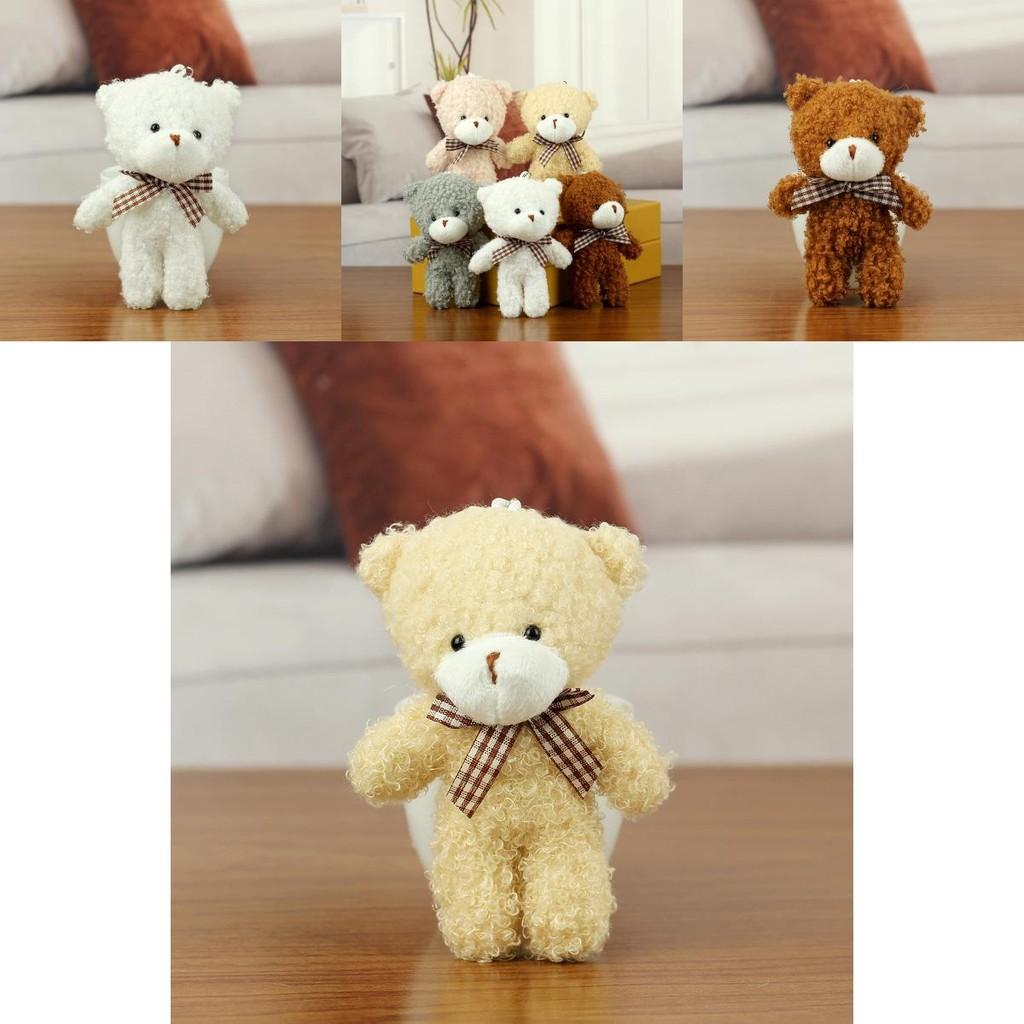 Adorable Mini Teddy Bear Plush Keychain Accessory Soft Cuddly Doll For Children