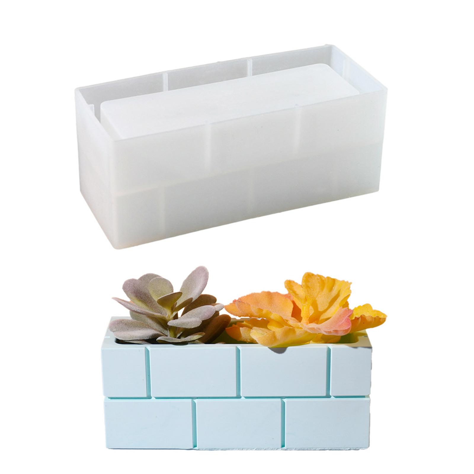 

Силиконовые формы для квадратных кирпичных резных суккулентов, прямоугольные формы для кирпичных резных суккулентов для украшения дома из эпоксидной смолы 2