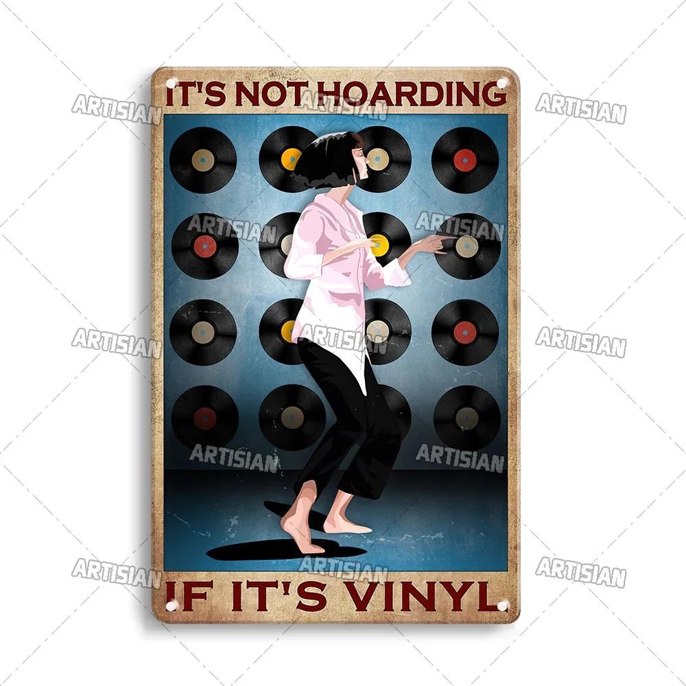 ARTISIAN Rusty Vinyl Records Metal Tin Sign Vintage Decorative Plate Classic Music Metal Sign Man Cave Home Studio Wall Decor