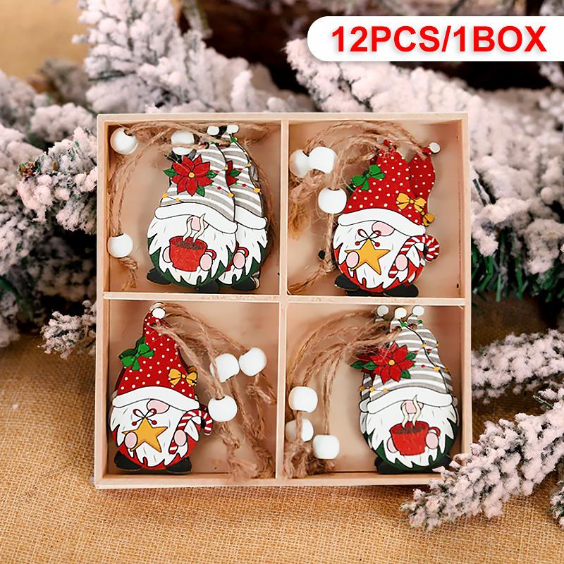 Wooden Christmas Pendant Merry Christmas Decoration for Home 2025 Navidad Xmas Tree Hanging Ornaments Kids Gifts New Year 2025
