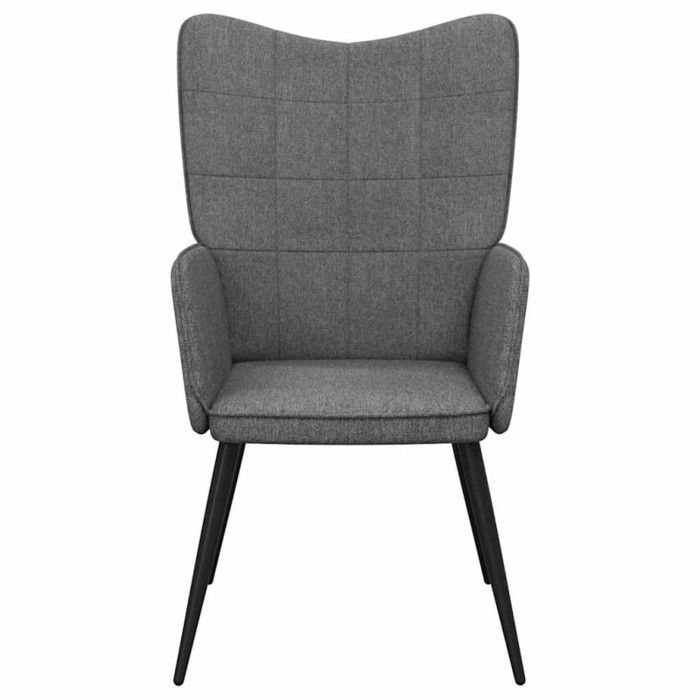 VidaXL Chaise de Relaxation Fauteuil à Dîner Chaise de Salle à Manger Sièges de Cuisine Maison Intérieur 61x70x96,5 cm Gris 327942