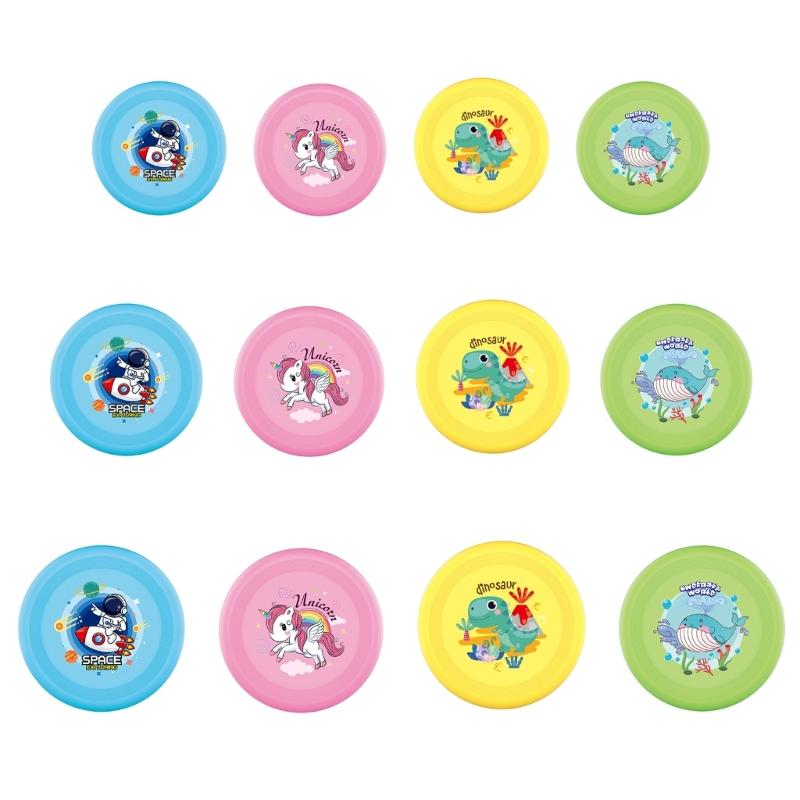 Soft Rubber Flying Disc Outdoor Parent Child Interactive Toy for Kids Hand Thrown Flying Saucer Backyard Party Toy