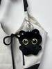 1-12pcs Black Cat Plush Toy Keychain 10cm Pendant Cute Plushie Key Chain for Bag Decoration Kawaii Doll for Brithday Gifts