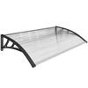 Entrance Door Canopy, Exterior Awning, Polycarbonate, Aluminum Profile, 110 x 60 cm, Transparent