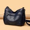 Middle-Aged Bag Women's Soft Leather Shoulder Bag Large Capacity Mother Bag Crossbody Handbag