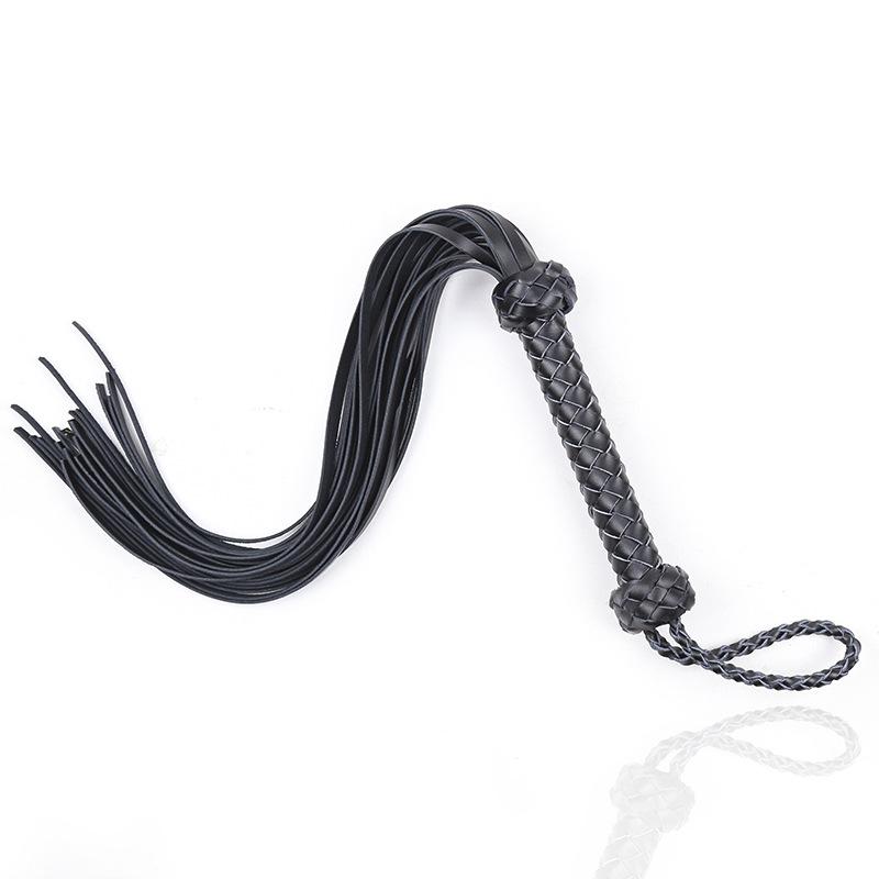 Adult Leather Flirting and Domination Whip - Cowhide and Horsewhip Restraint Toy