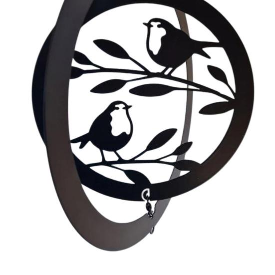 3D Bird Wind Spinner Outdoor Metal Wind Sculpture Kinetic Bird Art Hanging Ornament for Garden Yard Patio Balcony Home Decor