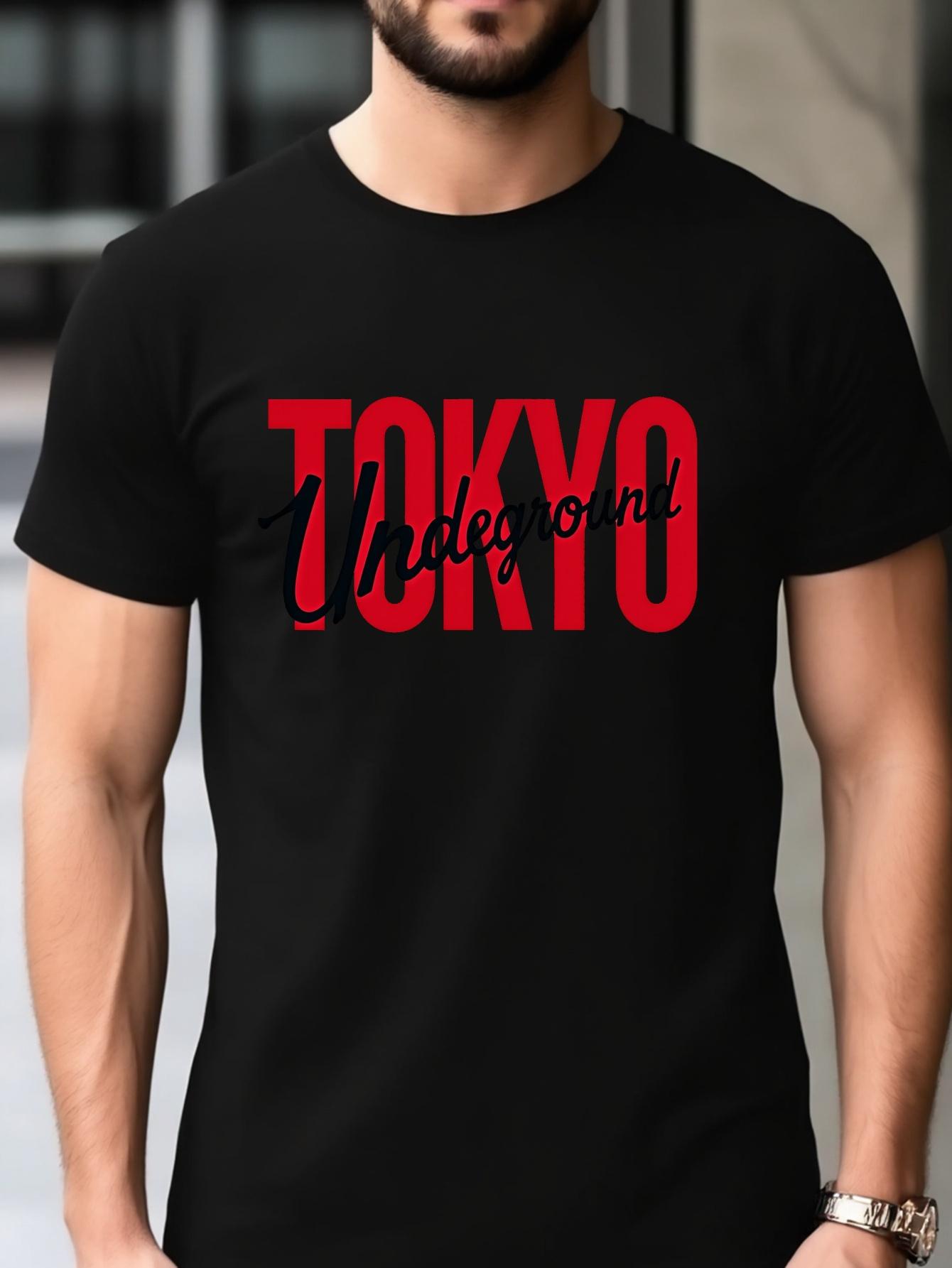 Tokyo Underground Graphic T-shirt - Navy Blue XXL