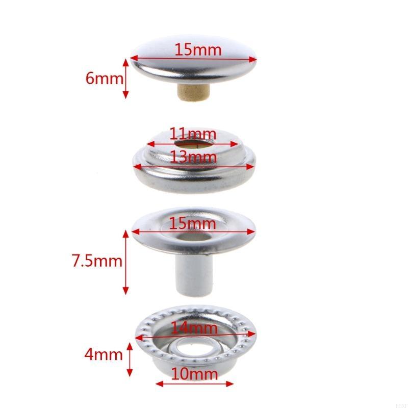

2025 Новый 100 шт. Брезентовый крепеж для чехла лодки Кнопка Винт Пряжка из нержавеющей стали CHINA