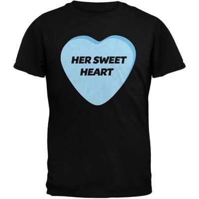 Valentine's Day - Her Sweetheart Black Adult T-Shirt