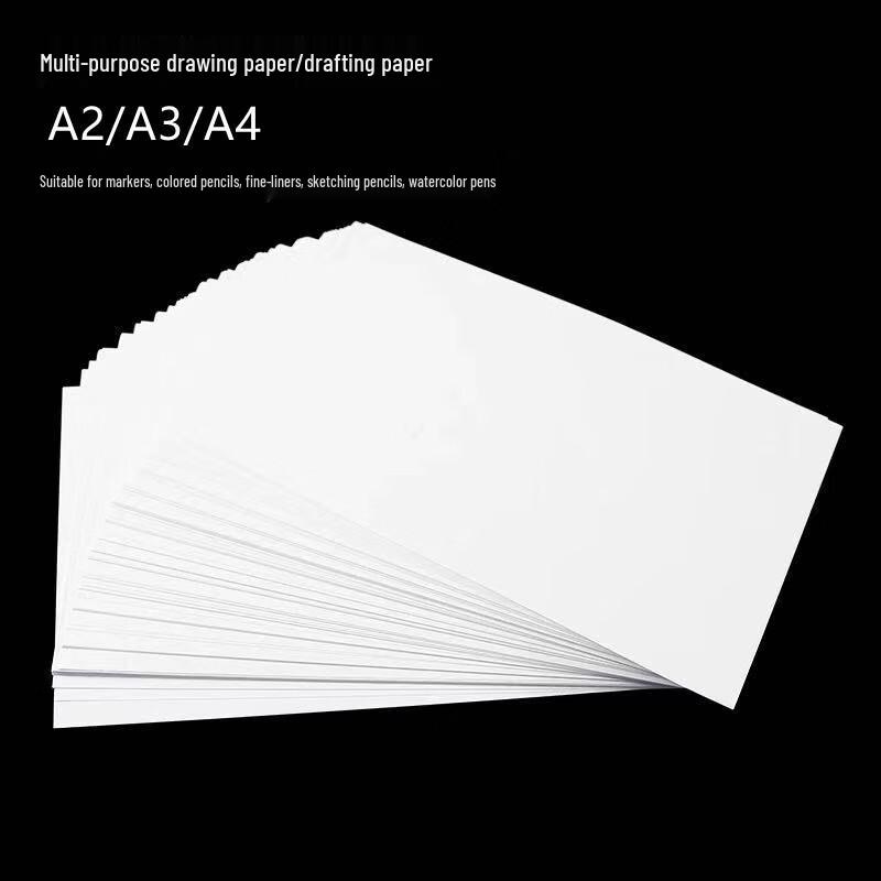 Lüwen A3 Blank Drawing Paper, 100 Sheets