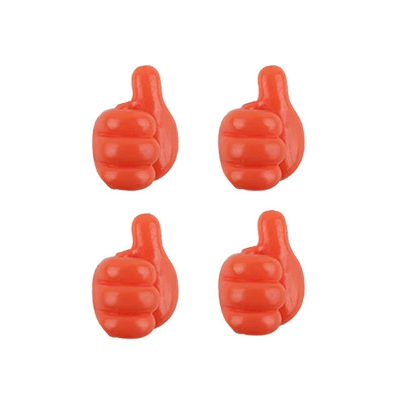 4Pcs Car Hand-shaped Hook Self-Adhesive Creative Silicone Thumb Strong Stickiness Without Leaving Mark Auto Accessories Interior