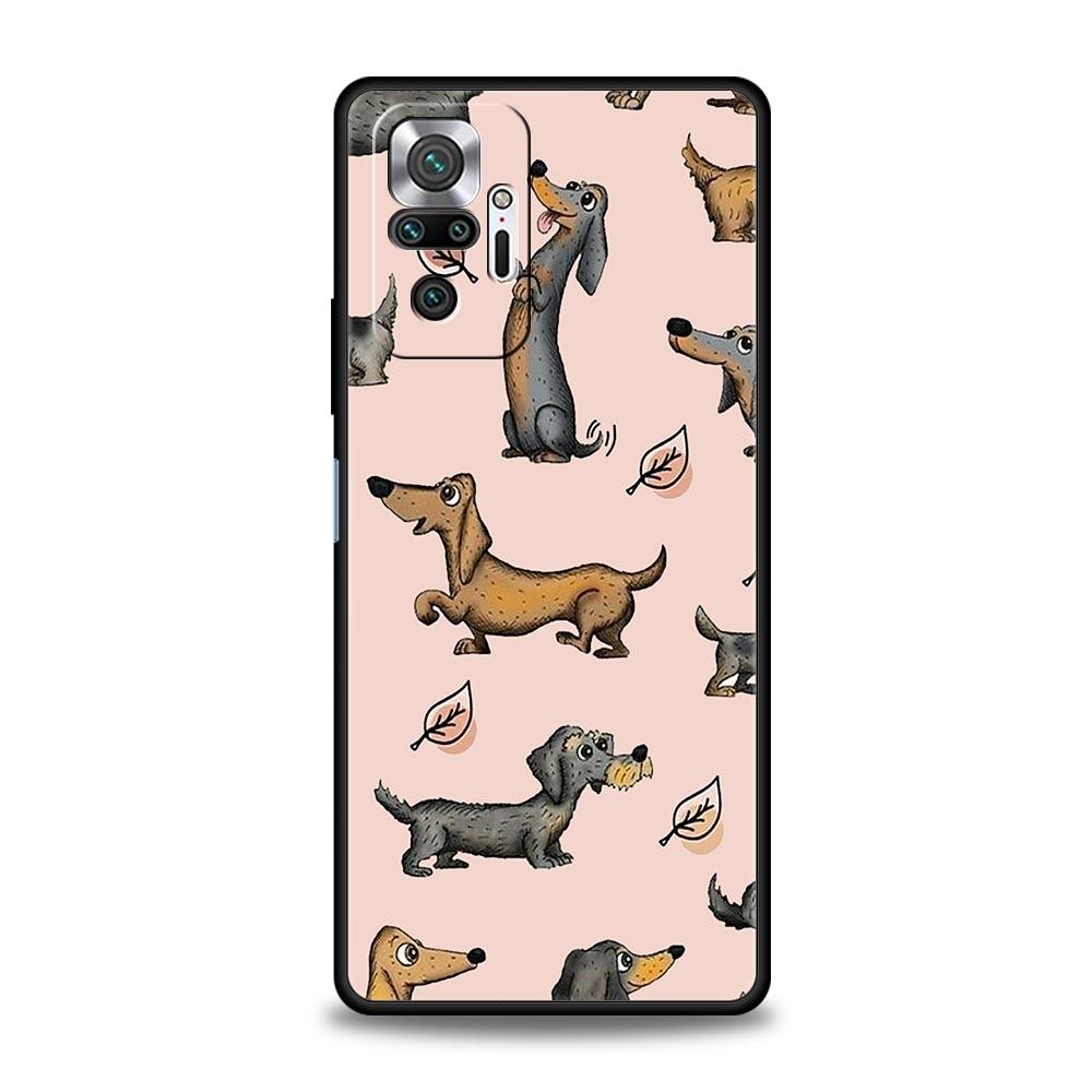 Dachshund Sausage Dog Phone Case For Xiaomi Redmi Note 14 13 5G 10 11 12 Pro Plus 4G 14C 13C 12C 10C Black Cover