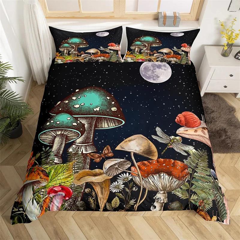 Comforter Dragonfly King Queen Size Chic Animal Comforter Microfiber Bohemia Mandala Bedding Set Flowers Bed