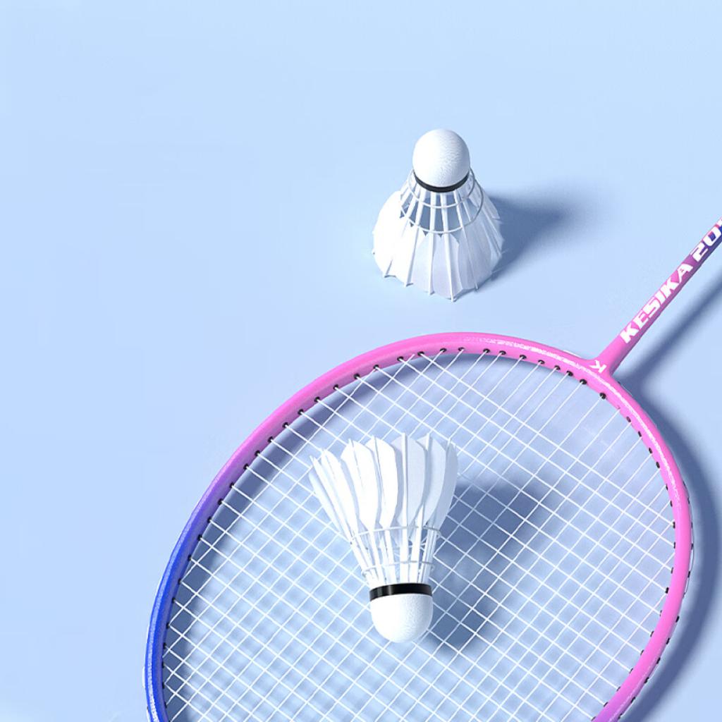 Badminton Racket Full Carbon Attack Durable Double Racket for Children