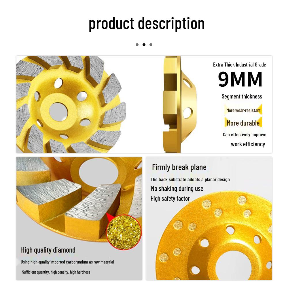 Diamond Concrete Grinding and Polishing Disc for Angle Grinders