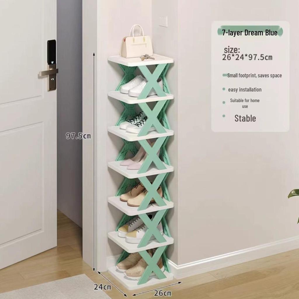 Space-Saving Dustproof Folding Shoe Rack for Narrow Entryways, Offices, or Dorms