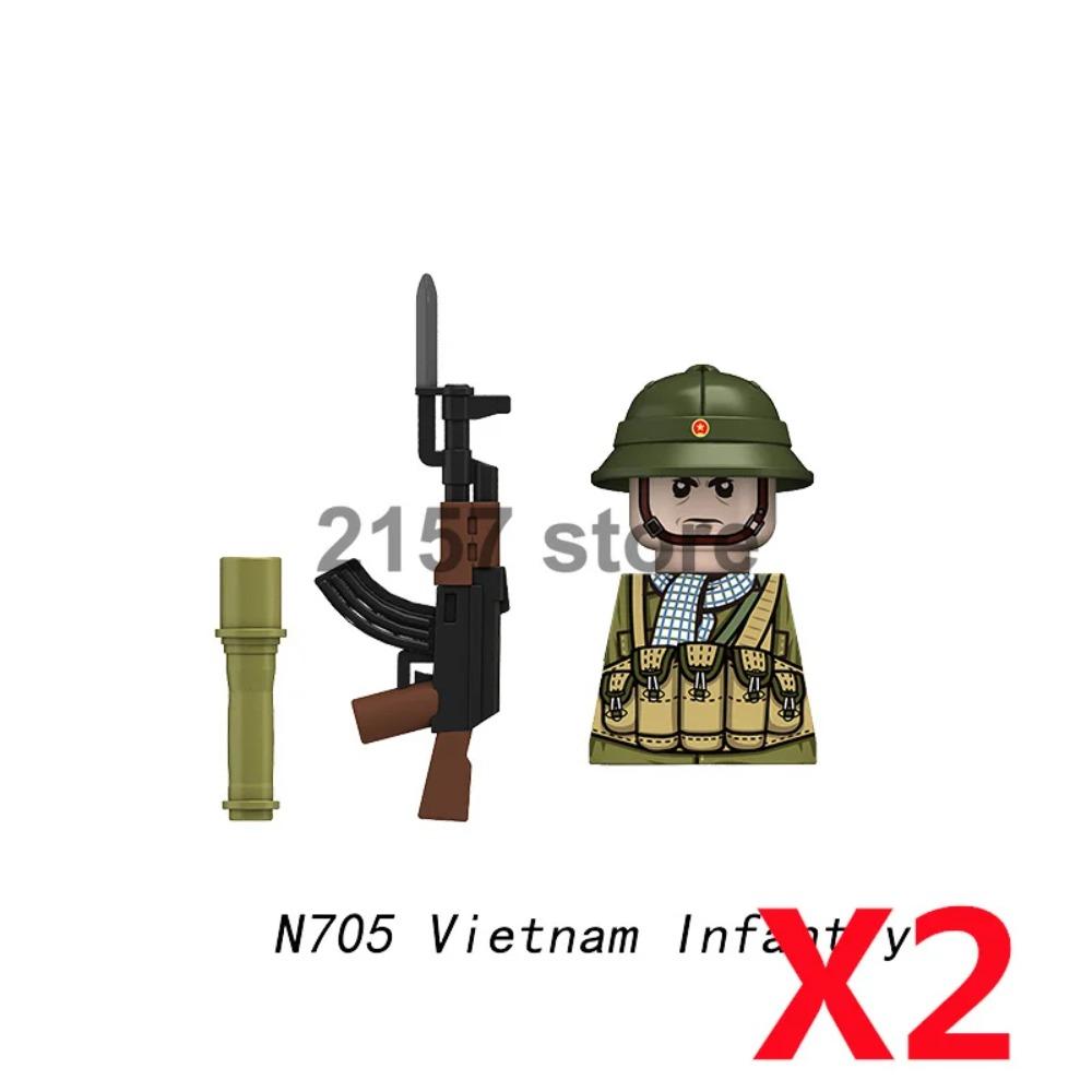 Military Soldier Figure Building Block Weapons Ranger Camouflage Vietnam War US Special Forces KSK Medical Bandit Thief Toy Gift