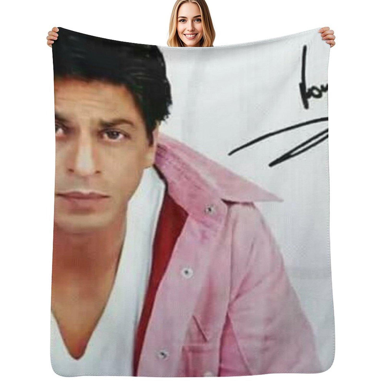 shahrukh khan Throw Blanket Outdoor Soft Blanket for Picnic Beach Camping Size: 75*100cm, Weight: 230 GSM