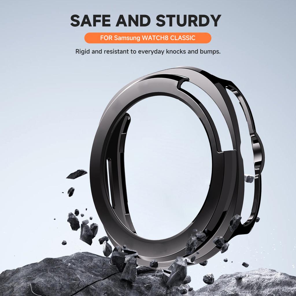 Glass+Case For Samsung Galaxy Watch 8 Classic Screen Protector Slim Shockproof Cover for Samsung Watch 8 46mm Tempered Bumper Case