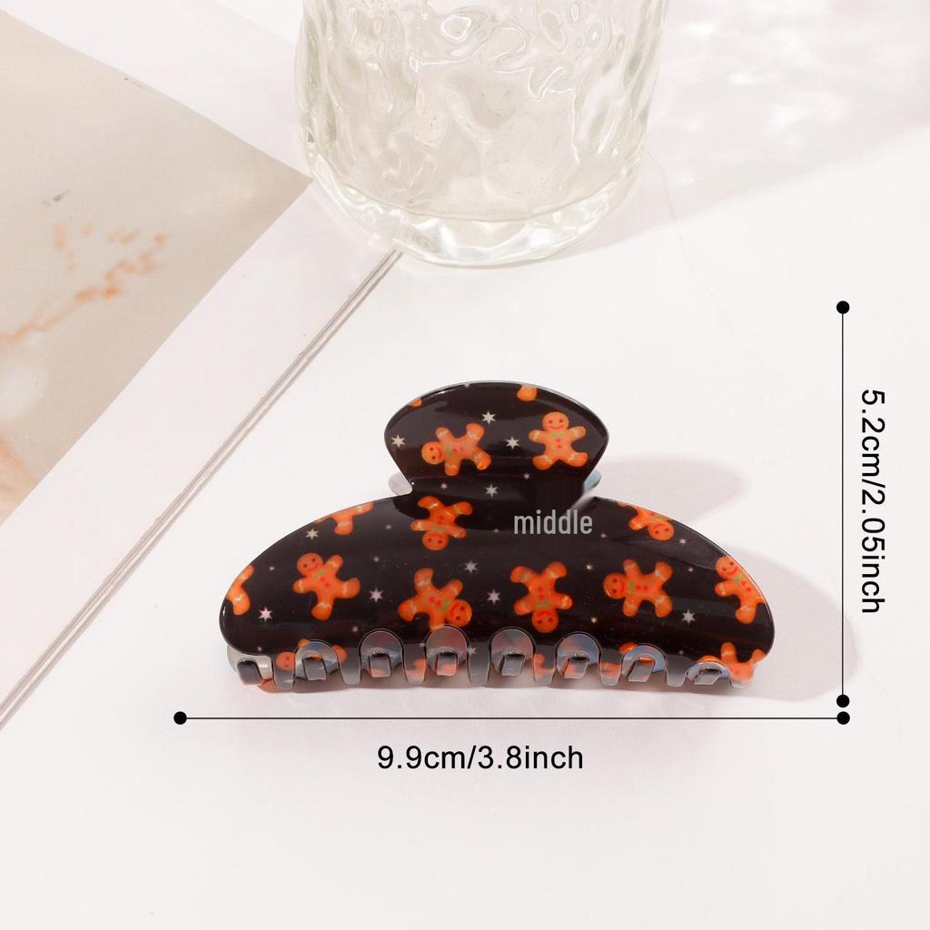 Zhuyao Pince à Cheveux Griffe Noël Grande - Pince Requin Festive pour Femmes