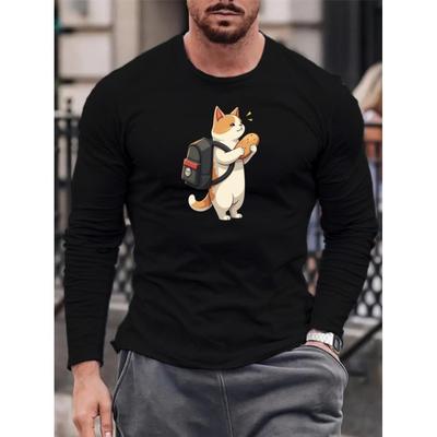Slim Fit Long Sleeve T-Shirt, Quick-Dry Nylon-Spandex, Solid Sky Blue