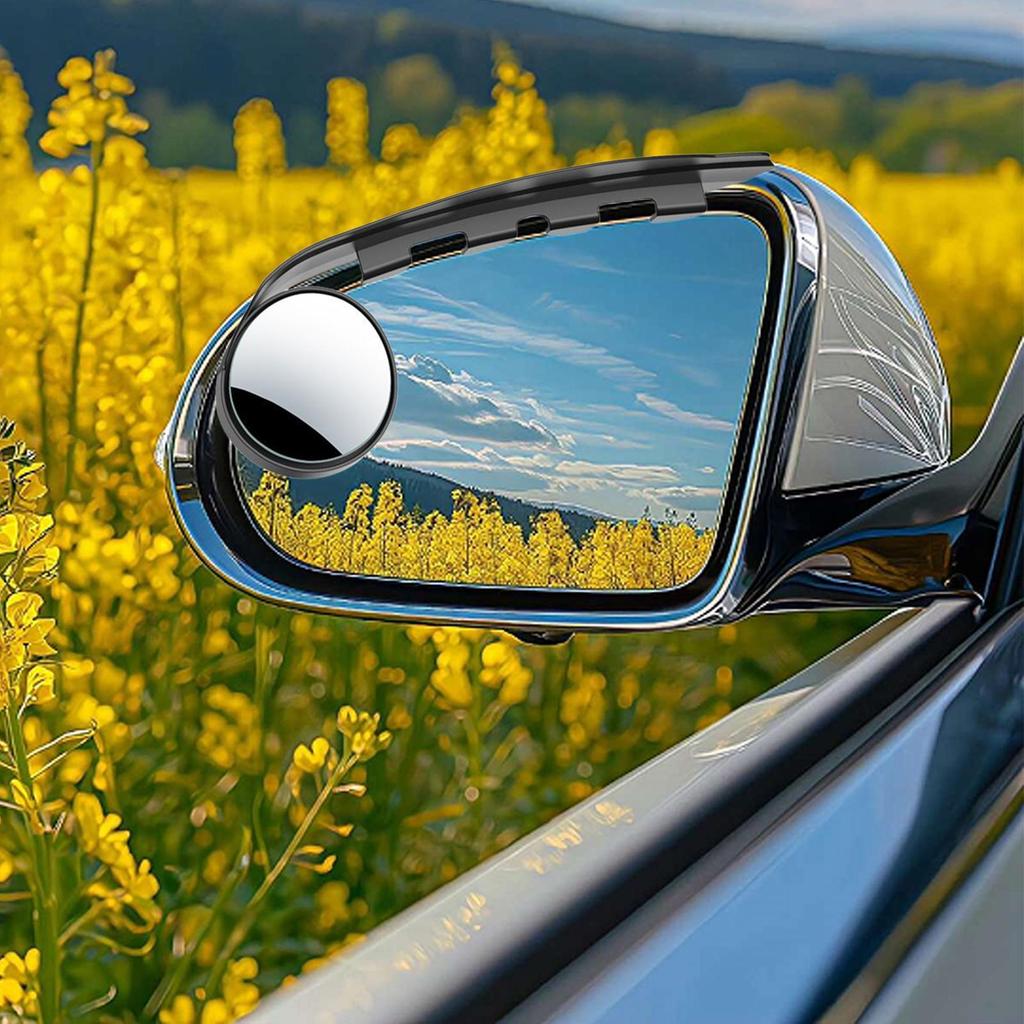 Spot Mirrors for Cars Vehicle Rearview Accessory 2-in-1 Wide Angle Round Blind Spot Mirror for Commuting Camping Daily Offroad