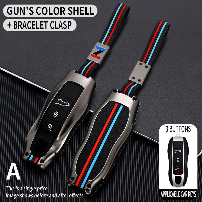 Zinc Alloy Car Key Case for Porsche Cayenne 958 911 Lepin 996 Macan Panamera 997 944 924 987 987 Gt3 Cayman 987 Car Accesories