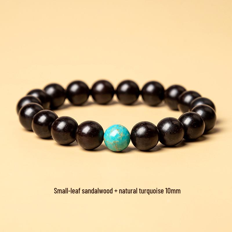 Unisex Sandalwood & Hetian Jade Bracelet with High-Density Wenge Wood & Golden Star Beads