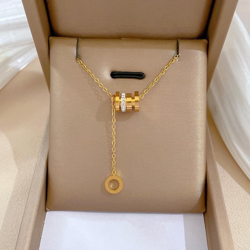 Geometric Animal Temperament Personality Minimalist Wind Furnace Real Gold Necklace Female Collarbone Chain