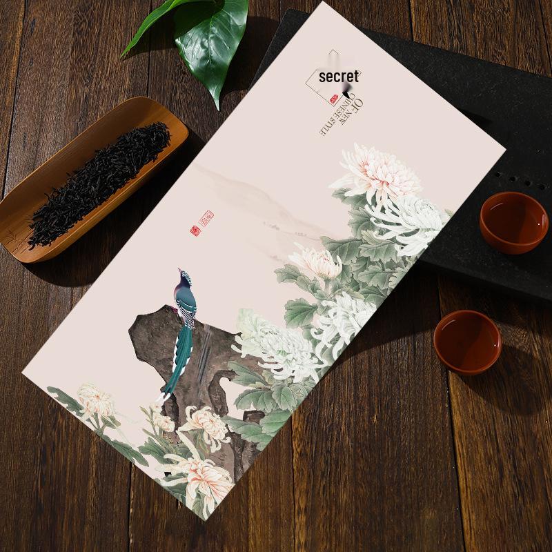 Suede Flannel Lint-Free Absorbent Tea Towel - Ancient Style, High-Grade, Multi-functional Design