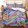 Geometric Pattern Duvet Cover Modern Circled Wavy Like Blue White Stripes Bedding Set Double Queen King Polyester Qulit Cover