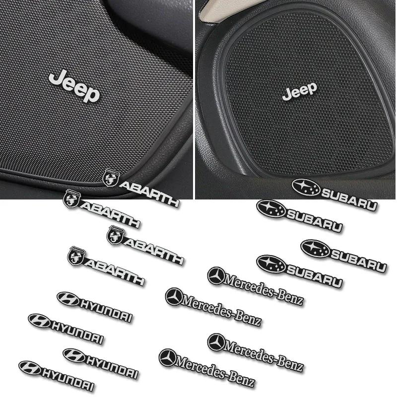 For Jeep 10Pcs Jeep Car 3D Audio Stereo Speaker Badge Sticker Decal Accessories For Jeep Renegade Compass Grand Cherokee Wran