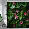 Green Vine Shower Curtain Vintage Nature Plant Flower Farm Leaf Garden Outdoor Jungle Polyester Fabric Bathroom Decor Curtain