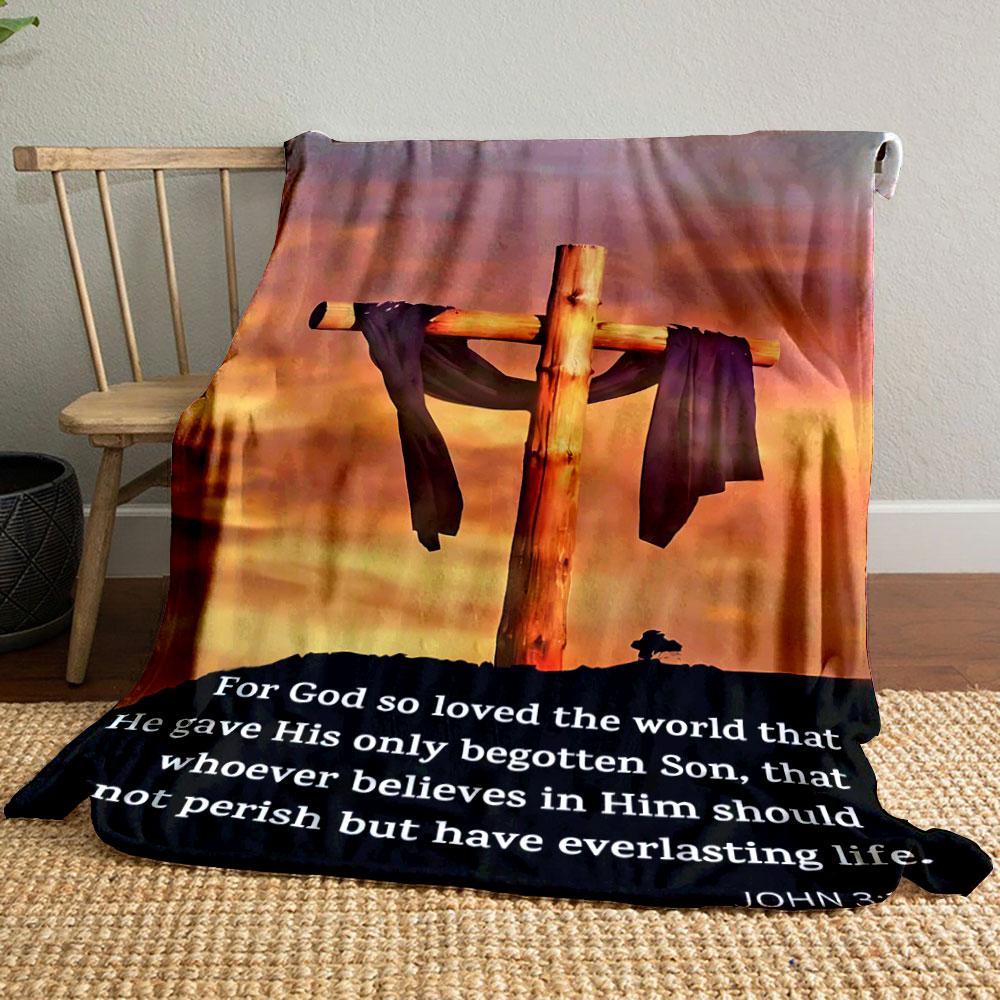 

Christian Scripture Sunset Throw Blanket Printed Blanket for Living Room Bed Couch lunch break Soft Cozy Blanket for Friend s festival Gift 80cm x 120cm