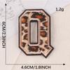 Embroidery Label Leopard Print English Alphabet Cloth Label Clothes And Hats Hand Account Diy Patch Accessories Embroidery Stickers Cloth Stickers
