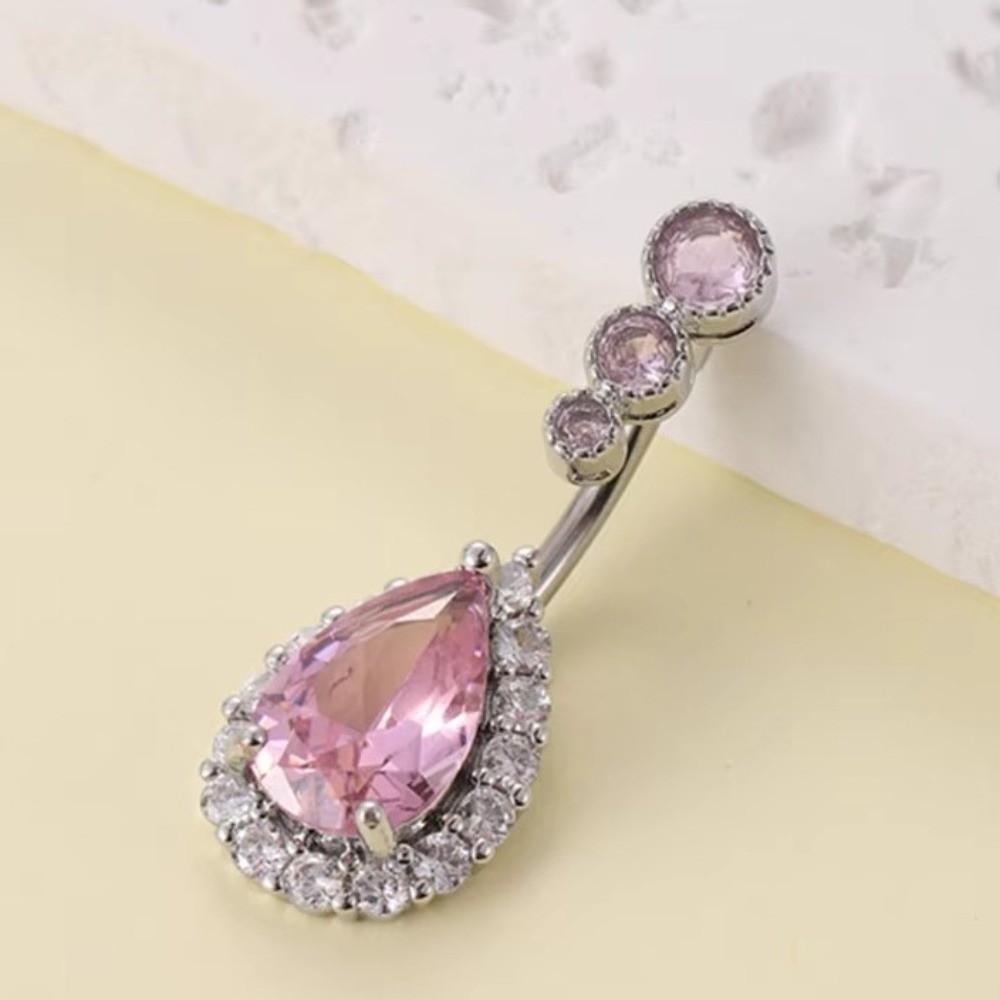 Lange Hanger Zirkonia Navelpiercing Koperen Lichaadssieraden Accessoires