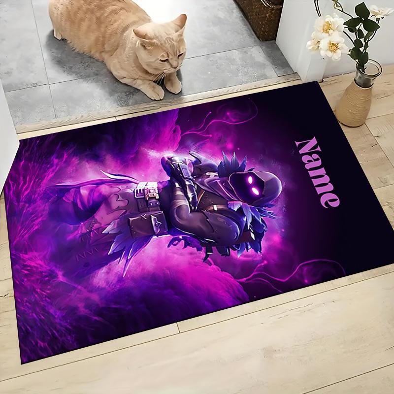 Custom Name Arsenal Roses Artwork Carpet Rug Customizable Soft Washable Anti-Slip Home Living Room Sofa Mats Personalized Rug. 0909140