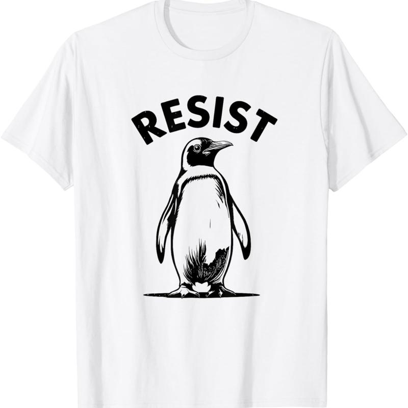 Resist Penguin Graphic T-shirt