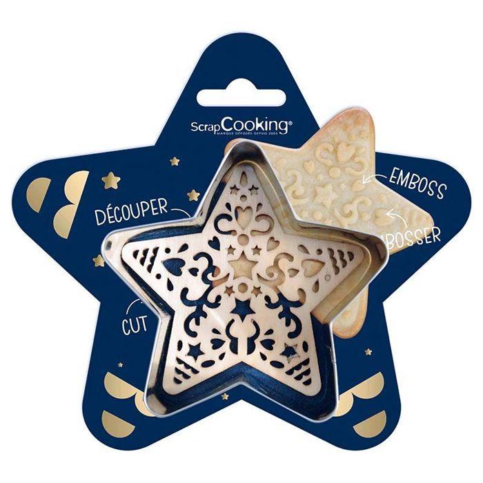 Wooden Cookie Cutter and Embosser Kit - SCRAPCOOKING - Star Shape