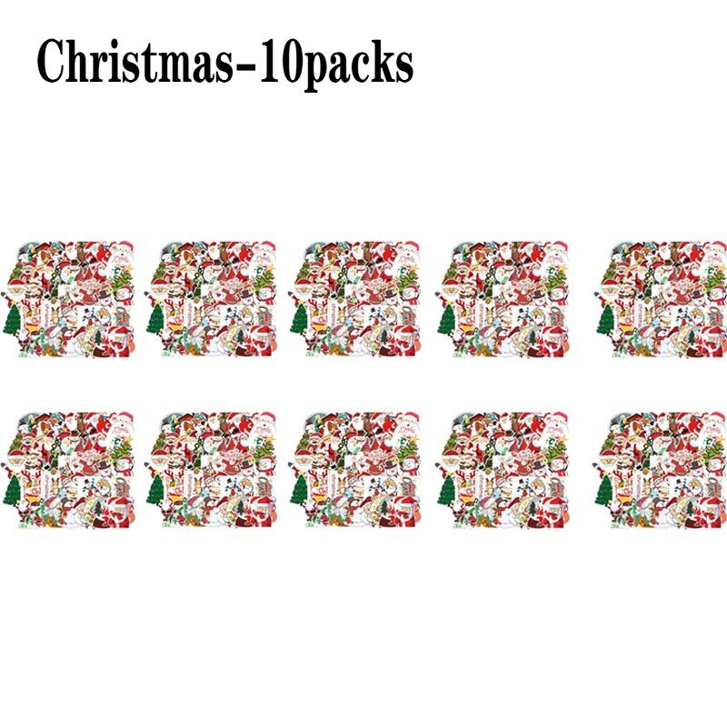 1-20Packs Christmas Stickers Waterproof Decals for DIY Skateboard Helmet Bicycle Water Bottle Holiday Gift Giving Party Supplies